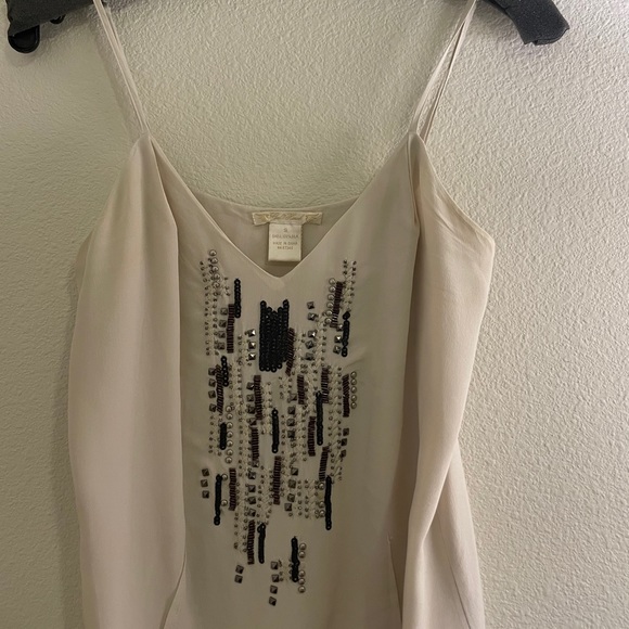 Gold Hawk Beaded Silk Tank Top - Picture 4 of 10